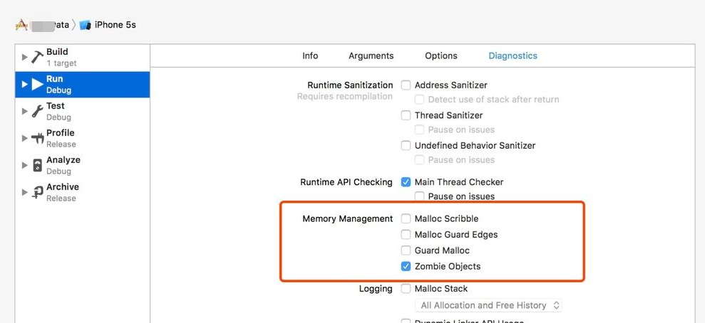 图片[4]-Xcode – Xcode 提示 there is no memory profiling because NSZombieEnabled is enabled-猿说编程